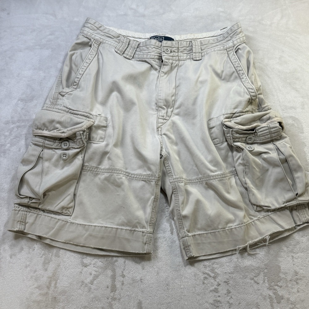 VTG Y2K Polo Ralph Lauren Shorts Mens 32 Cargo Military Paratrooper 90s Utility